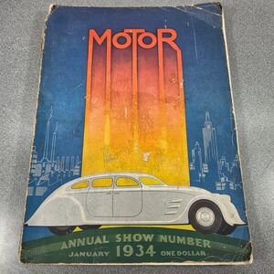 MoToR Magazine Annual Show Number January 1934 Fair Art Deco Ford Ad